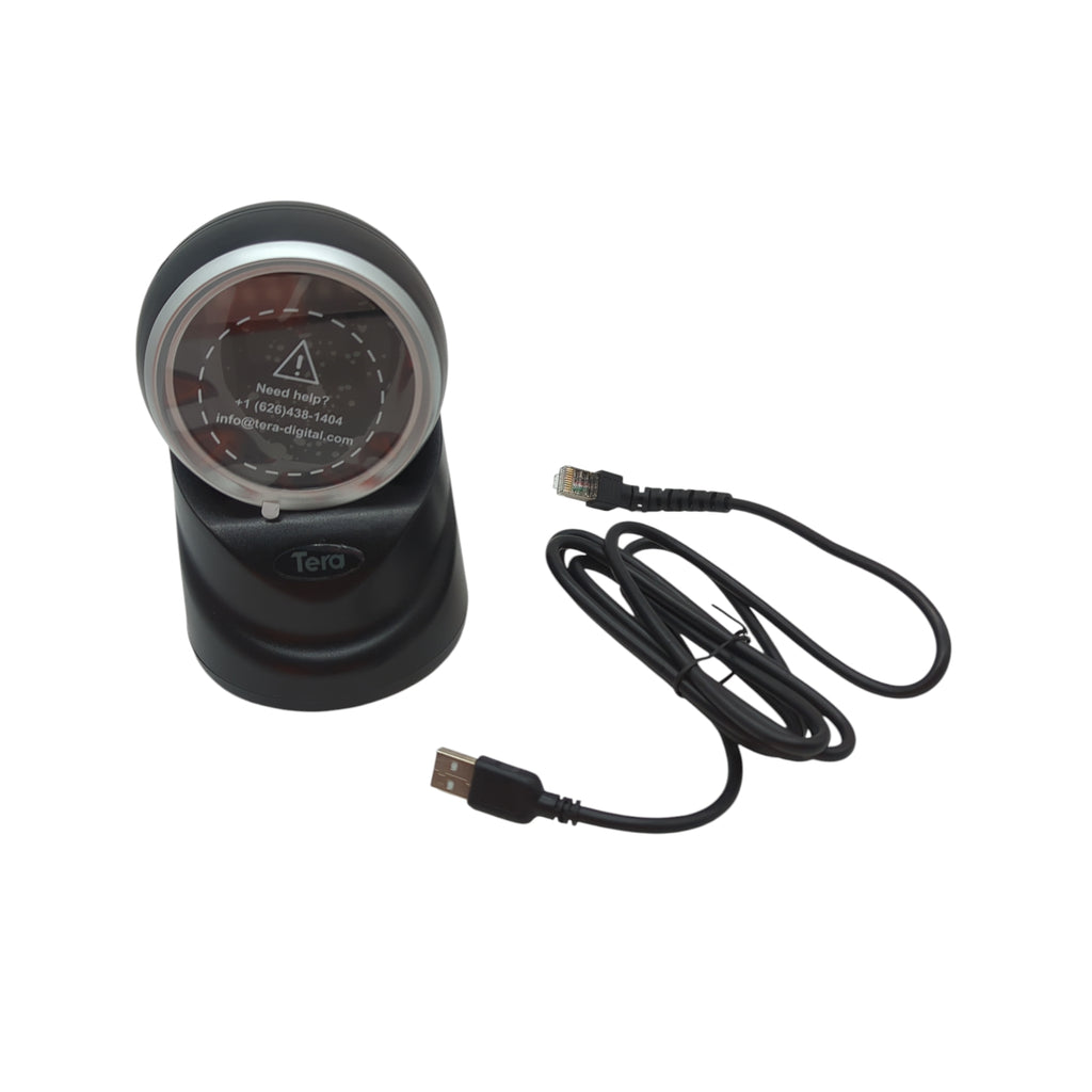 Tera Desktop Barcode Scanner 1D 2D QR USB Wired