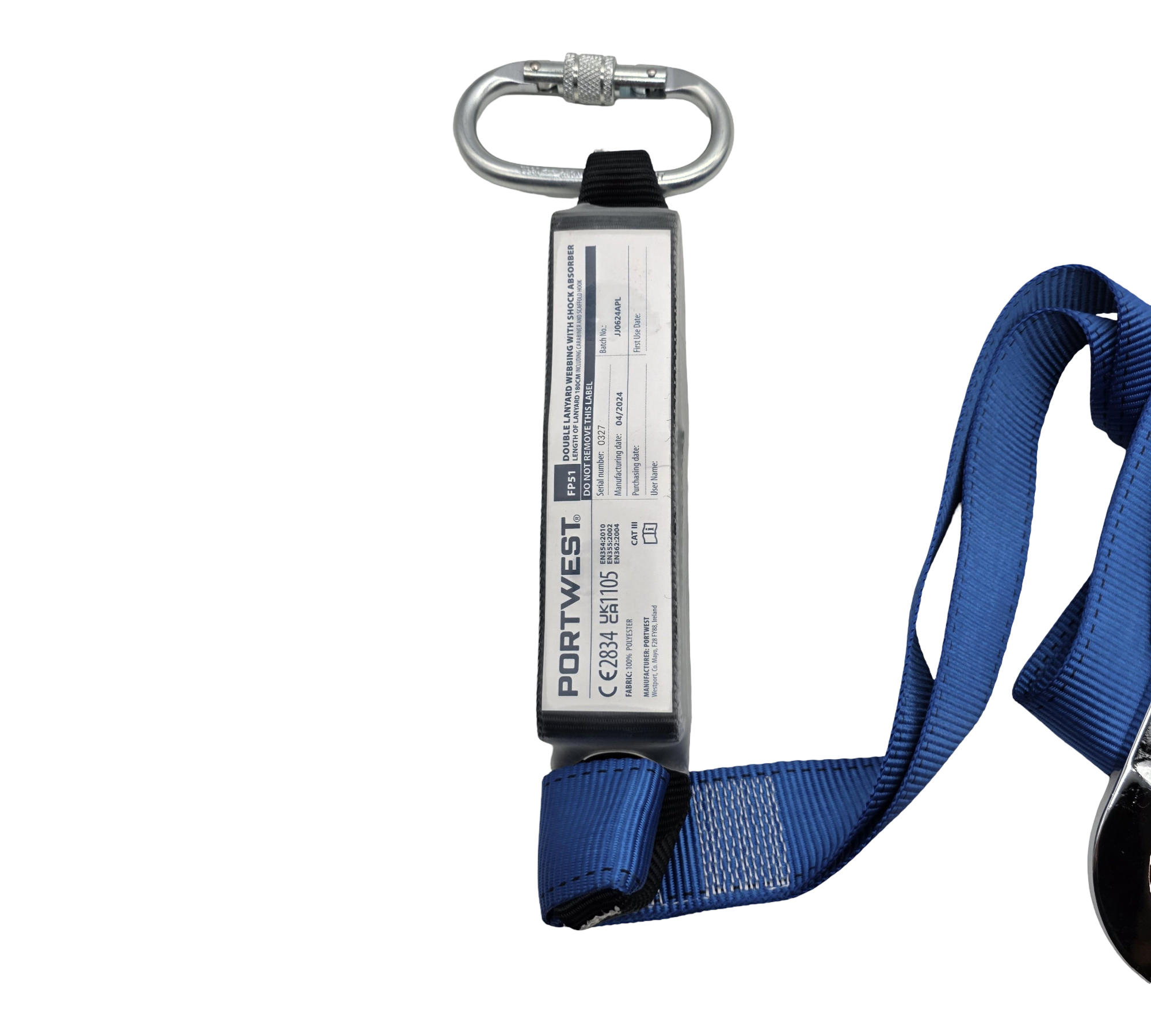 Portwest FP51RBR Auffangschlinge Falldämpfer Blau