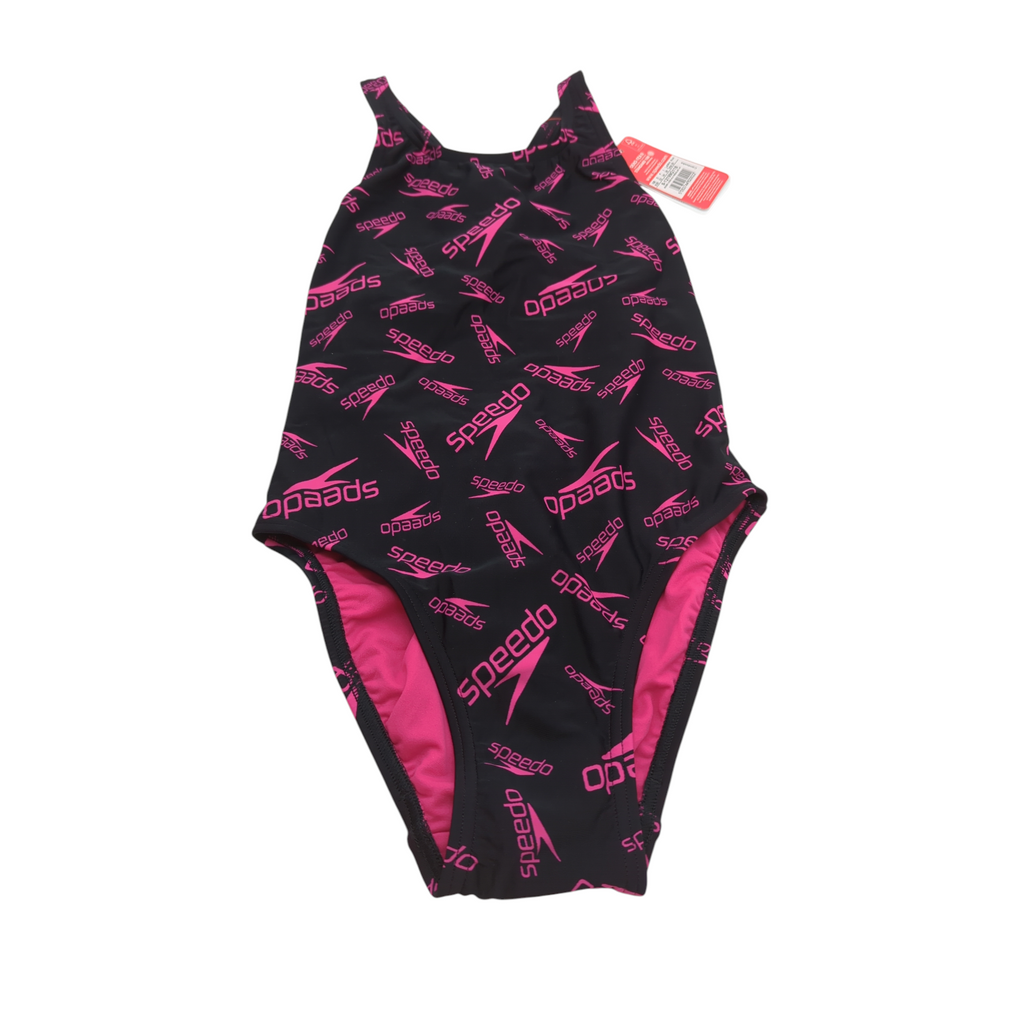Speedo Boom Logo Allover Medalist Badeanzug Damen Größe 32