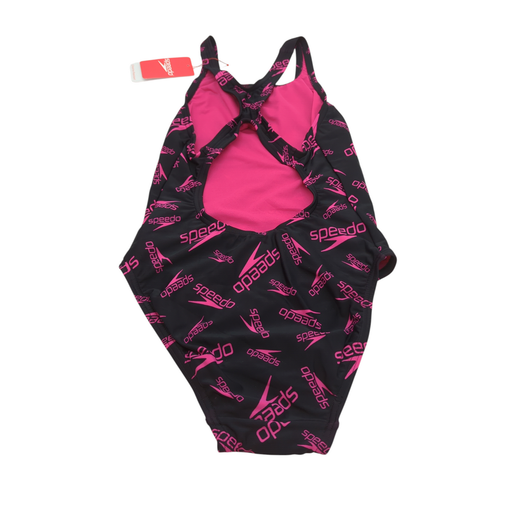 Speedo Boom Logo Allover Medalist Badeanzug Damen Größe 32