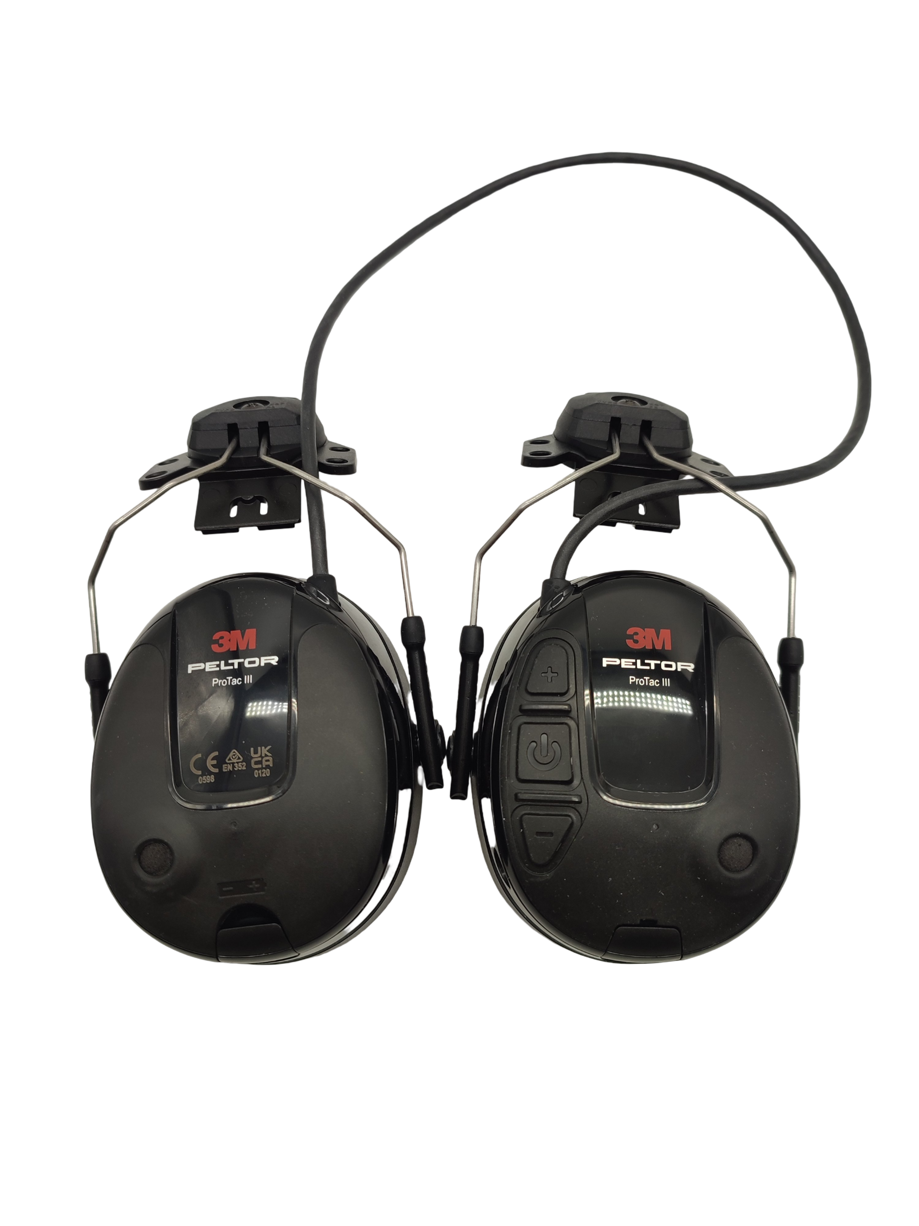 3M Peltor ProTac III MT13H221P3E Hearing Protection Headset Helmet Version Black