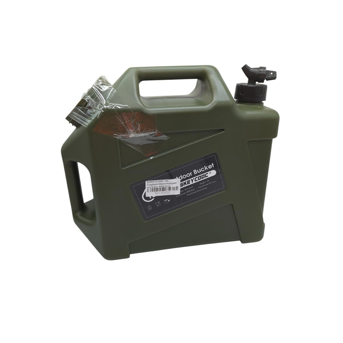 SISKEYCOOC Wasserkanister 12L tragbar mit Hahn