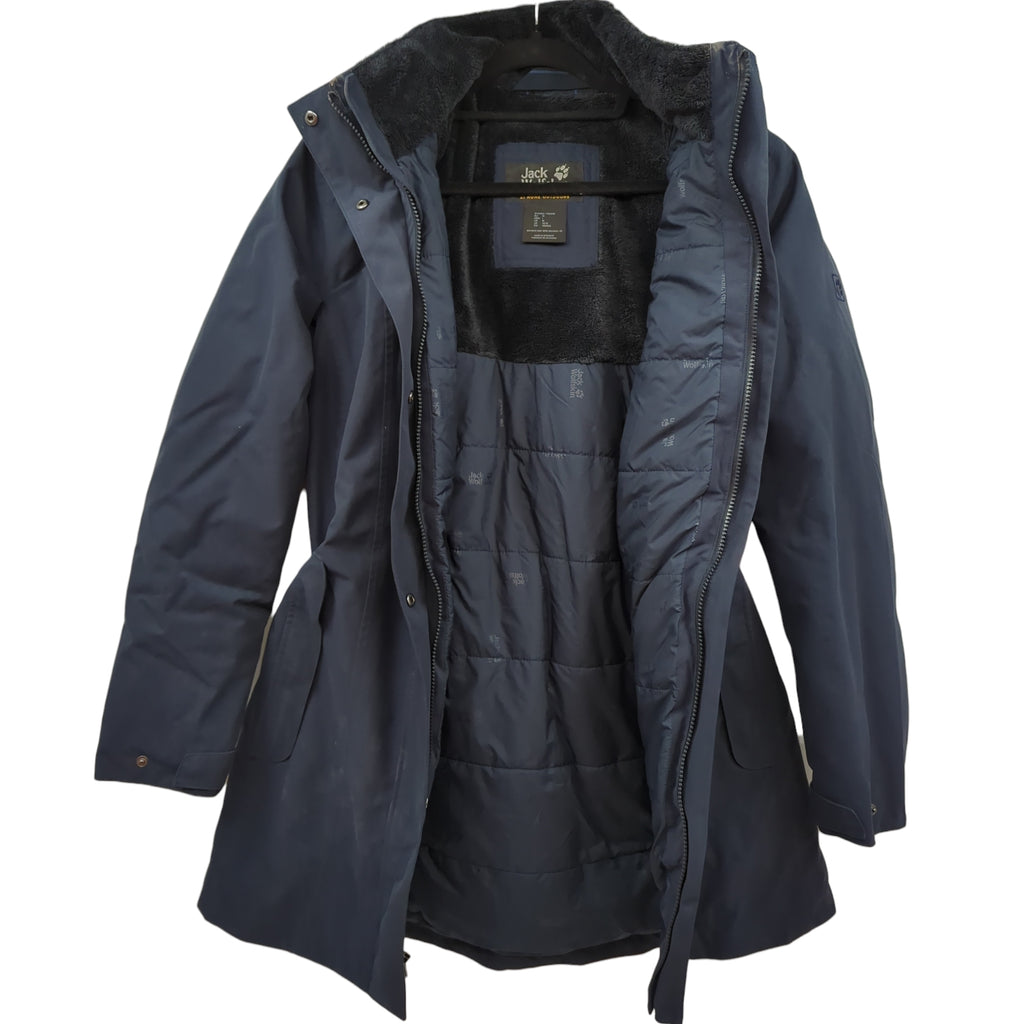 Jack Wolfskin Madison Avenue Mantel Damen Nachtblau Größe M