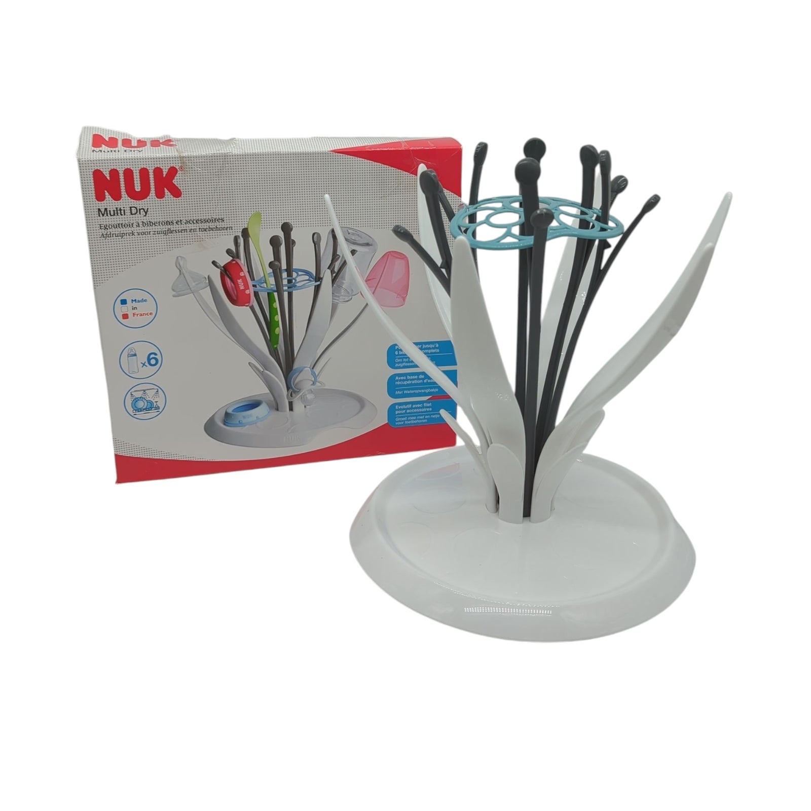 NUK Multi Dry Flaschenständer Trockengestell für 6 Babyflaschen