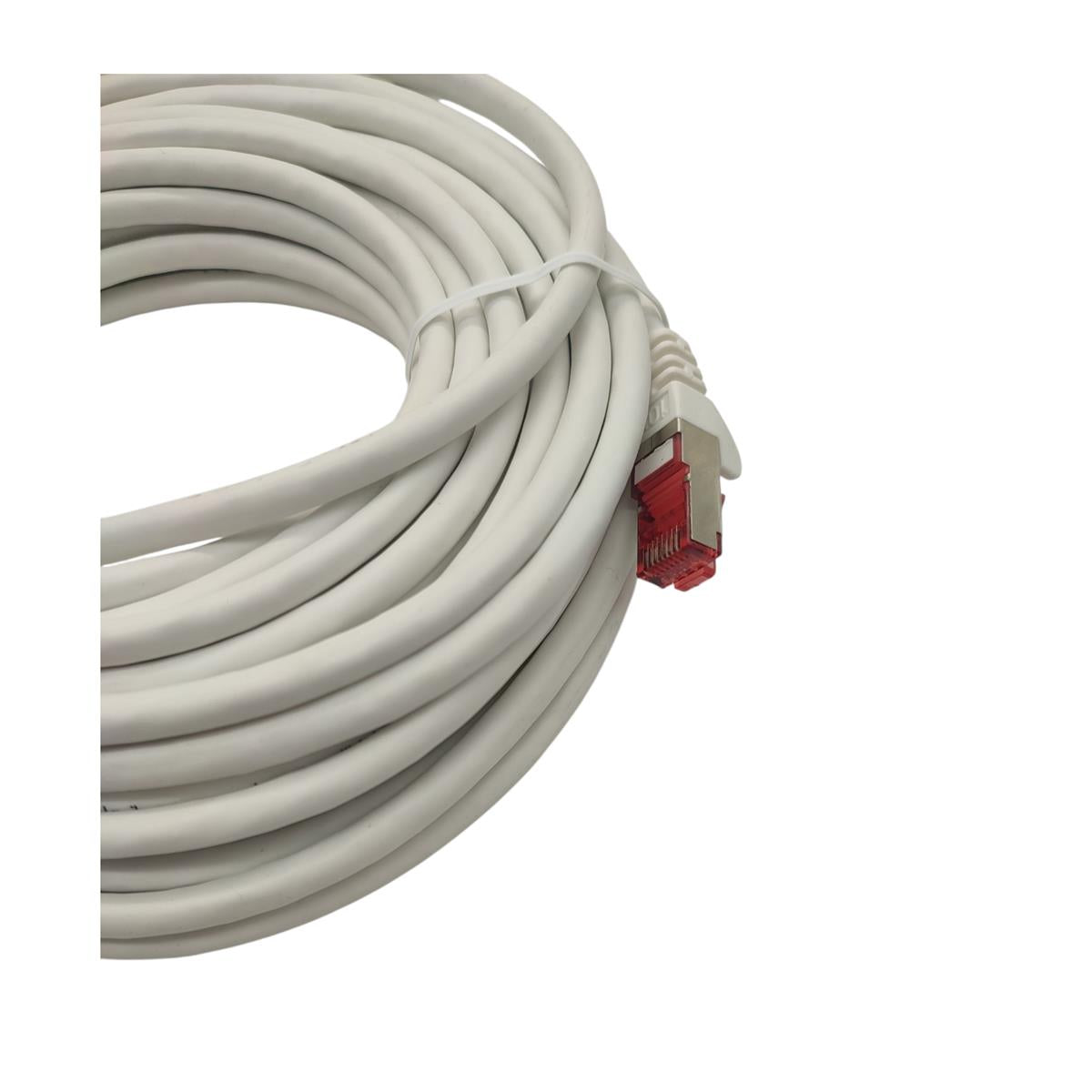 1aTTack.de CAT6 Patchkabel 10 m S/FTP PIMF RJ45 weiß 10x