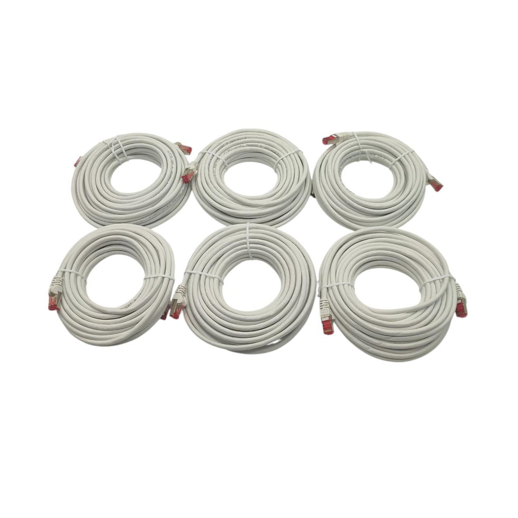 1aTTack.de CAT6 Patchkabel 10 m S/FTP PIMF RJ45 weiß 10x