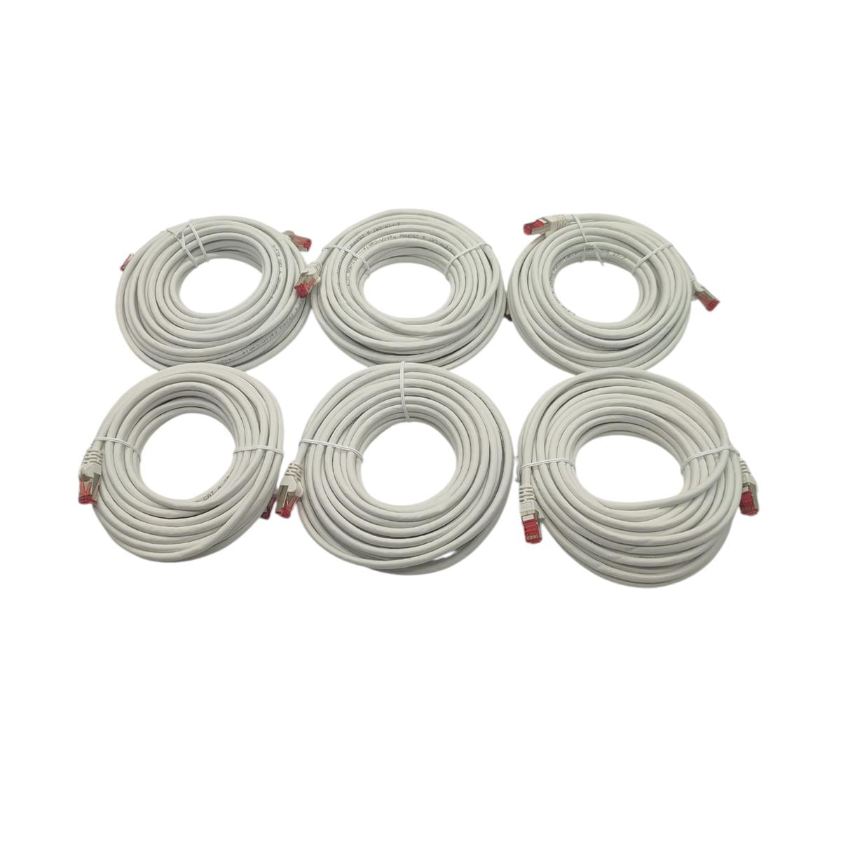 1aTTack.de CAT6 Patchkabel 10 m S/FTP PIMF RJ45 weiß 10x