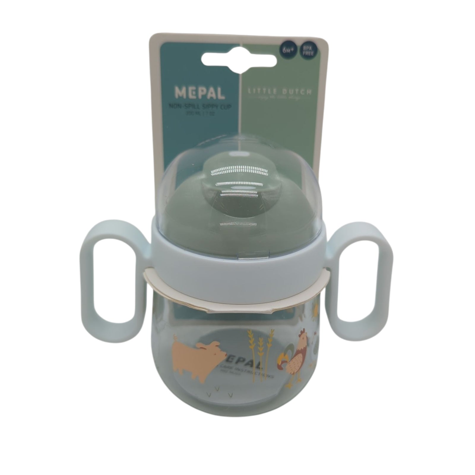 Mepal Little Farm Non-Spill Trainer Cup 200 ml green