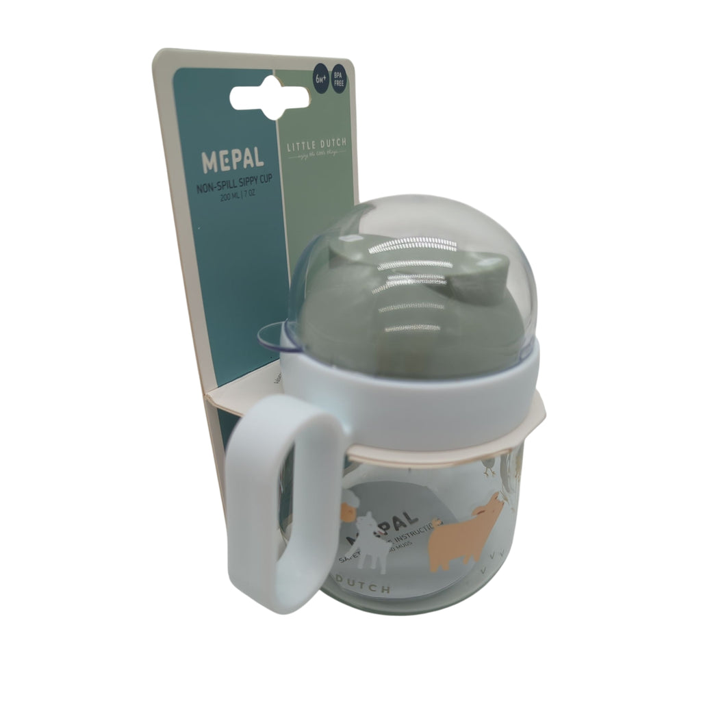 Mepal Little Farm Non-Spill Trainer Cup 200 ml green