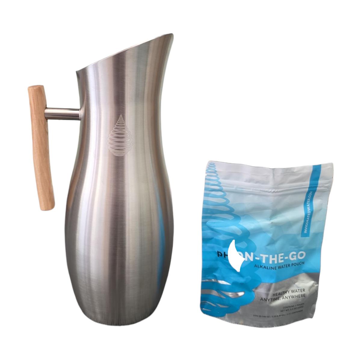pH VITALITY Invigorated Water Alkaline Wasserfilter Karaffe/Kanne aus Edelstahl