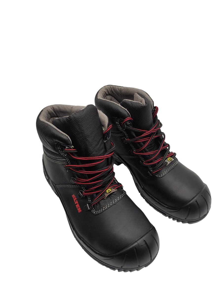 Sicherheitsschuhe S3 Damen und Herren leichtes Leder schwarz Größe 41