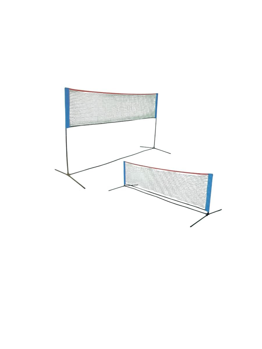 Kapler Badminton Netz höhenverstellbar 300x90–160 cm inkl 2 Schläger