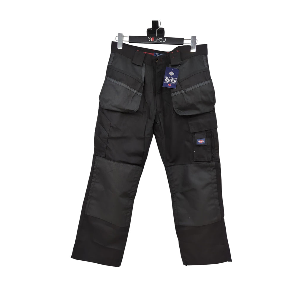 Lee Cooper LCPNT216 Men's Work Trousers Holster Pockets Black 32W/29L