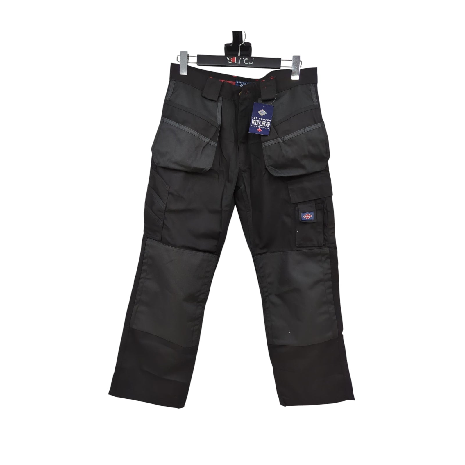 Lee Cooper LCPNT216 Men's Work Trousers Holster Pockets Black 32W/29L