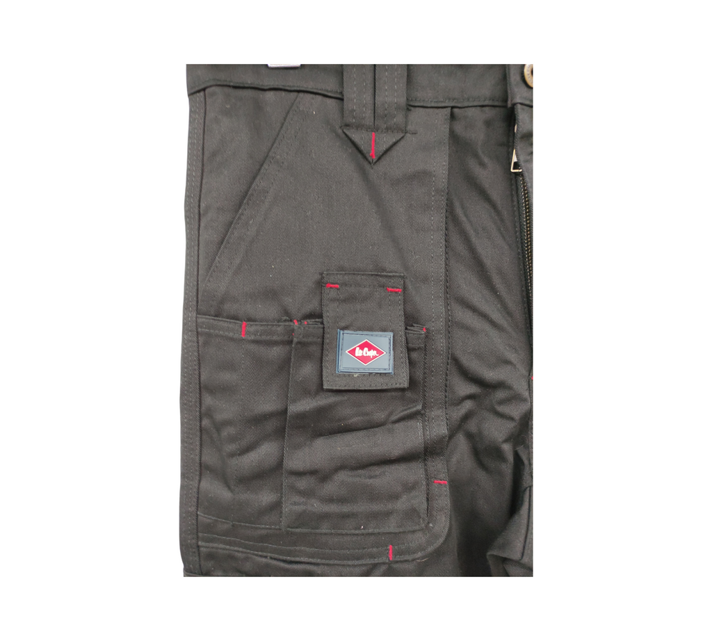 Lee Cooper LCPNT206 Cargo Trousers Black 30W/31L Multi Pocket