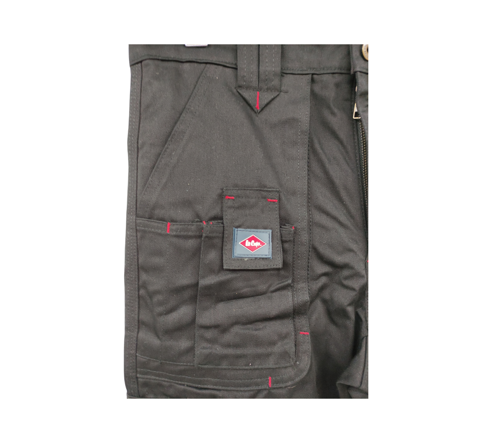 Lee Cooper LCPNT206 Cargo Trousers Black 30W/31L Multi Pocket