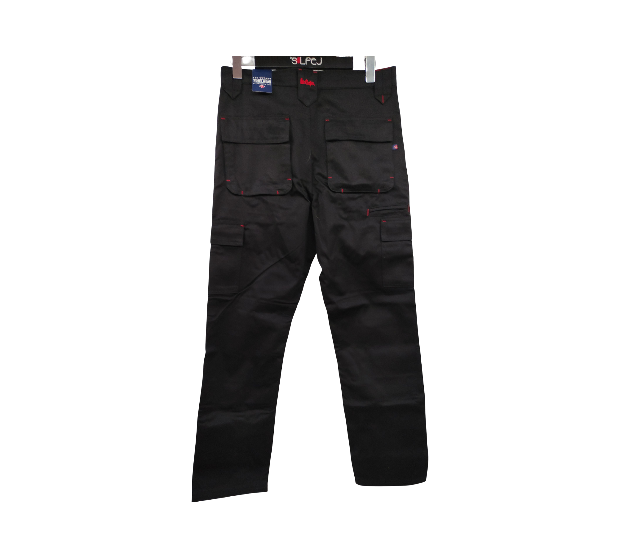 Lee Cooper LCPNT206 Cargo Trousers Black 30W/31L Multi Pocket