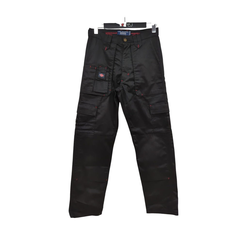 Lee Cooper LCPNT206 Cargo Trousers Black 30W/31L Multi Pocket