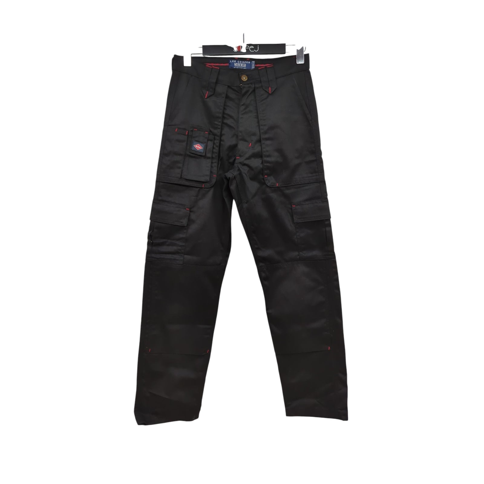 Lee Cooper LCPNT206 Cargo Trousers Black 30W/31L Multi Pocket