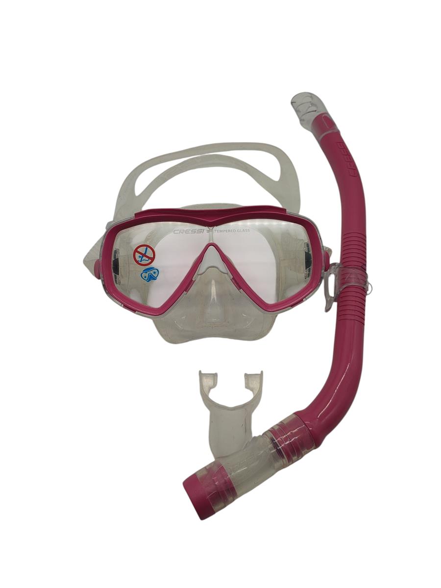 Cressi Mini Palau Bag Kinder Schnorchelset Rosa Größe 29/32
