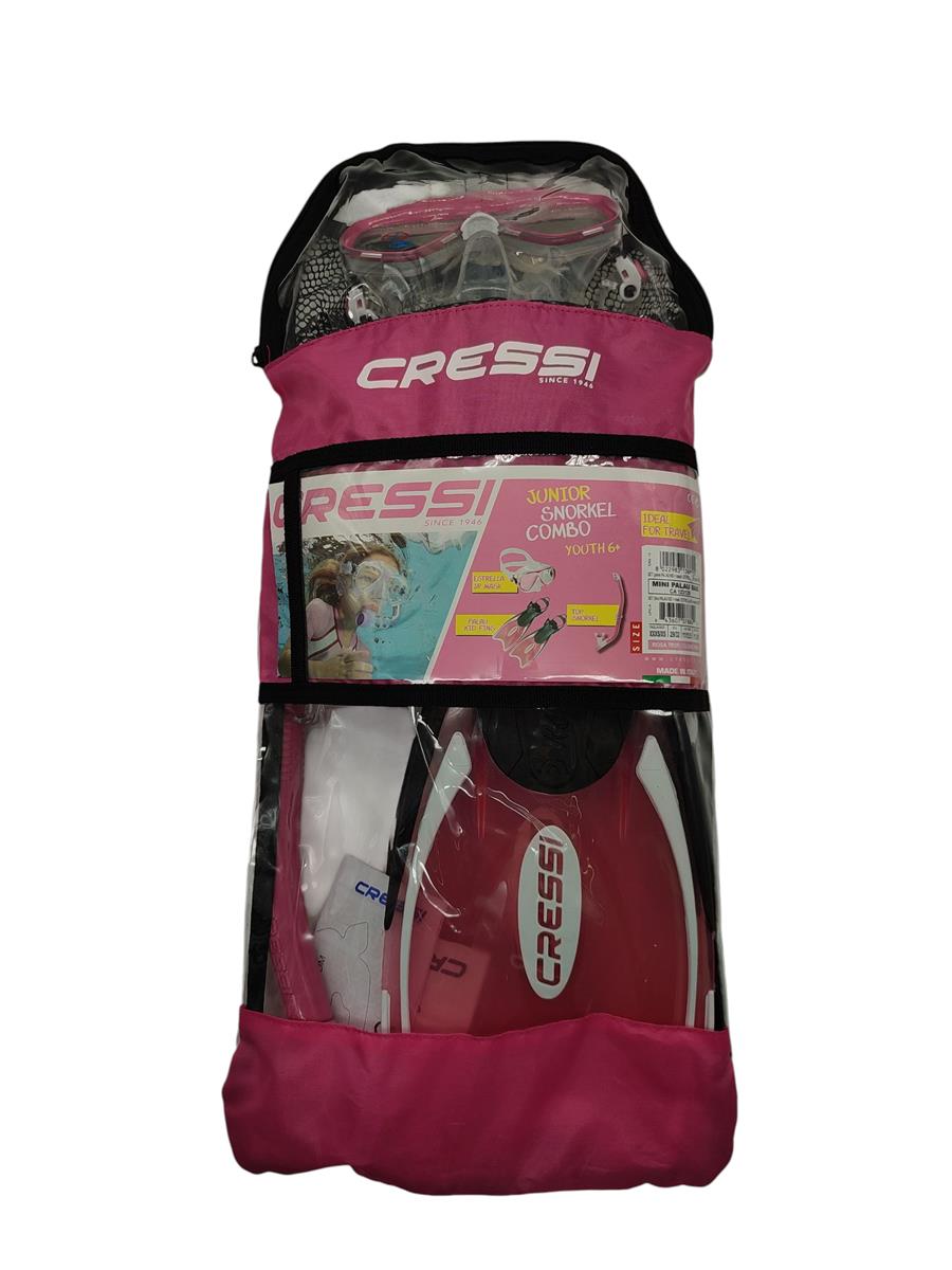 Cressi Mini Palau Bag Kinder Schnorchelset Rosa Größe 29/32