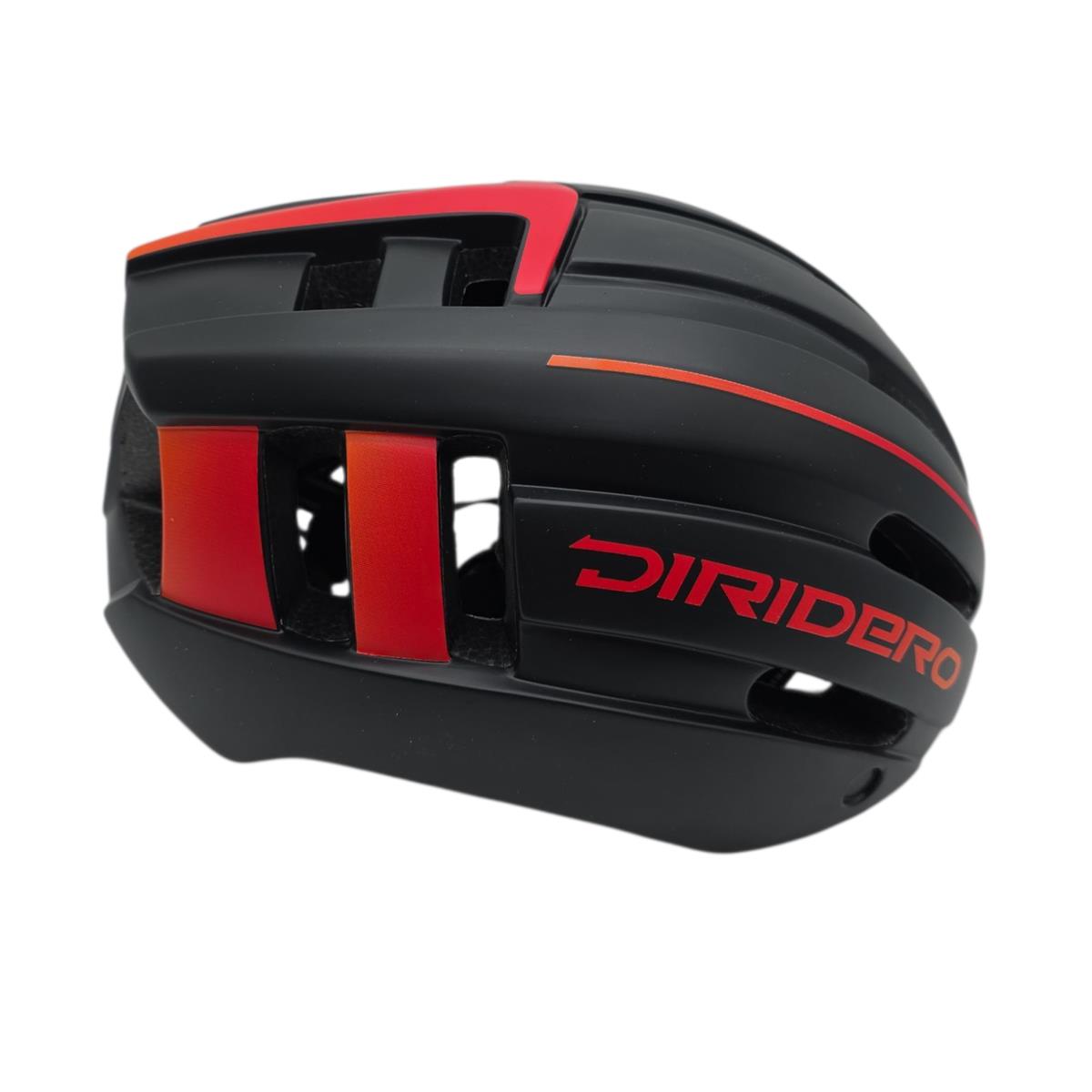 DIRIDERO MTB Fahrradhelm mit LED Licht 2 Visieren 57-62 Schwarz