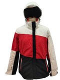 Killtec Damen Skijacke mit Kapuze weiß rot schwarz Größe 42