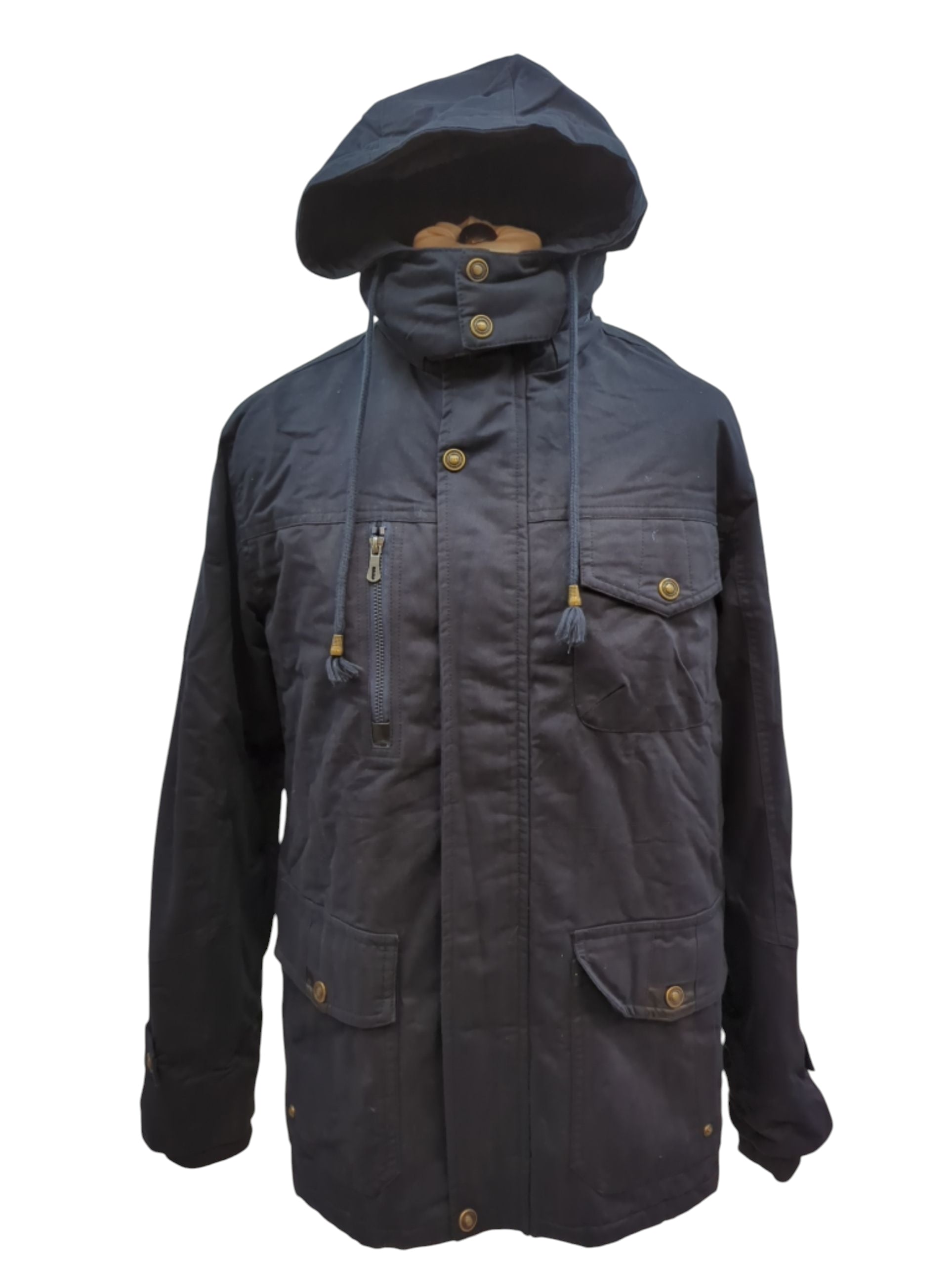 MAGCOMSEN Winterjacke Herren gefüttert Outdoor Fleece dunkelblau Gr.L