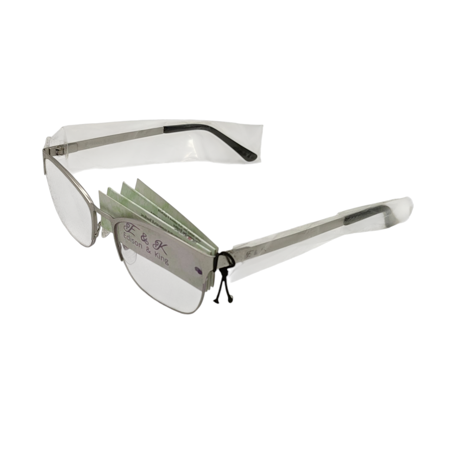 Edison & King Celebrity Lesebrille Halbrand Metall silber 2,50 dpt