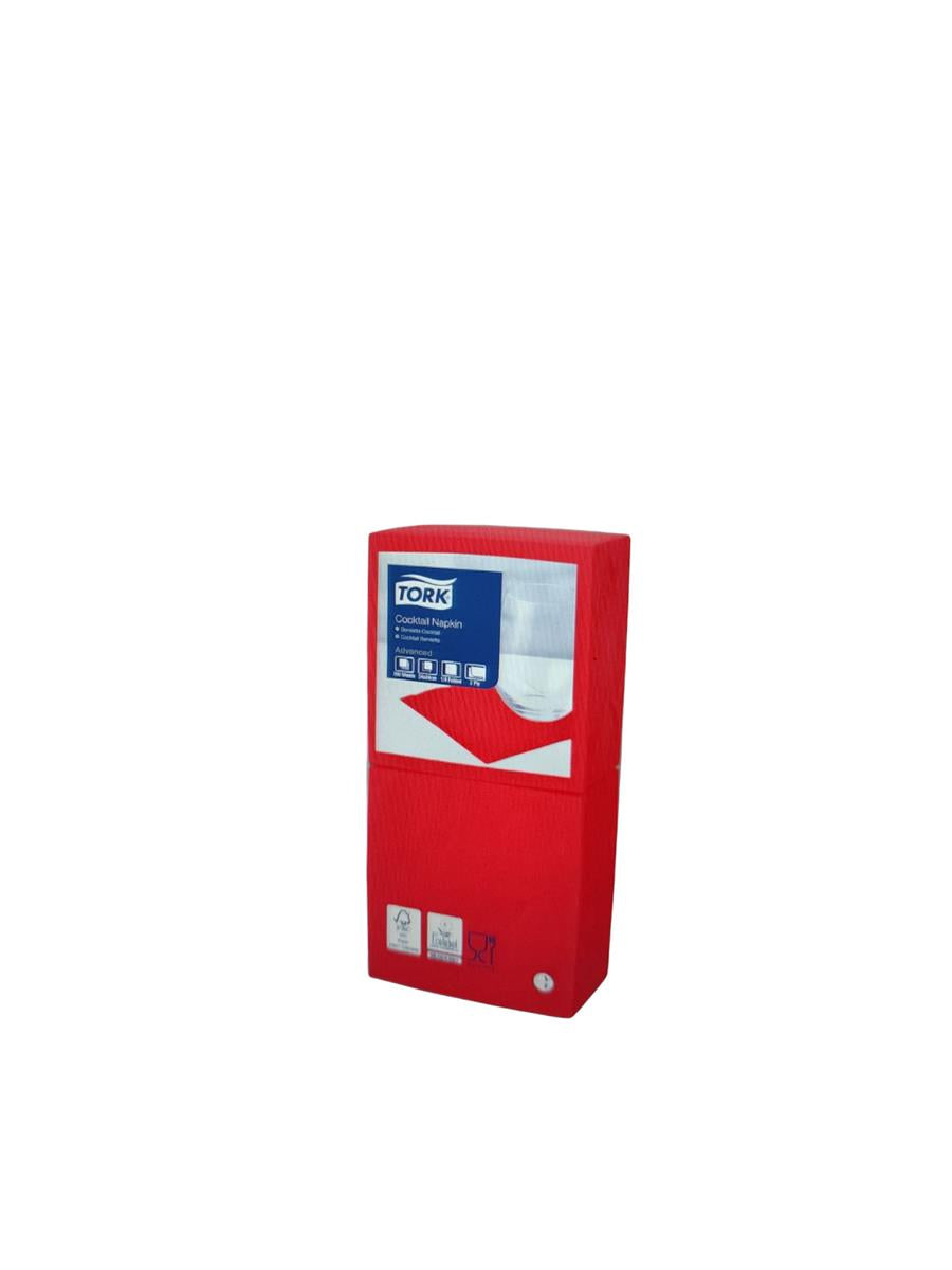 Tork Cocktailservietten Rot 12 x 200 Stück 23,8 x 24 cm