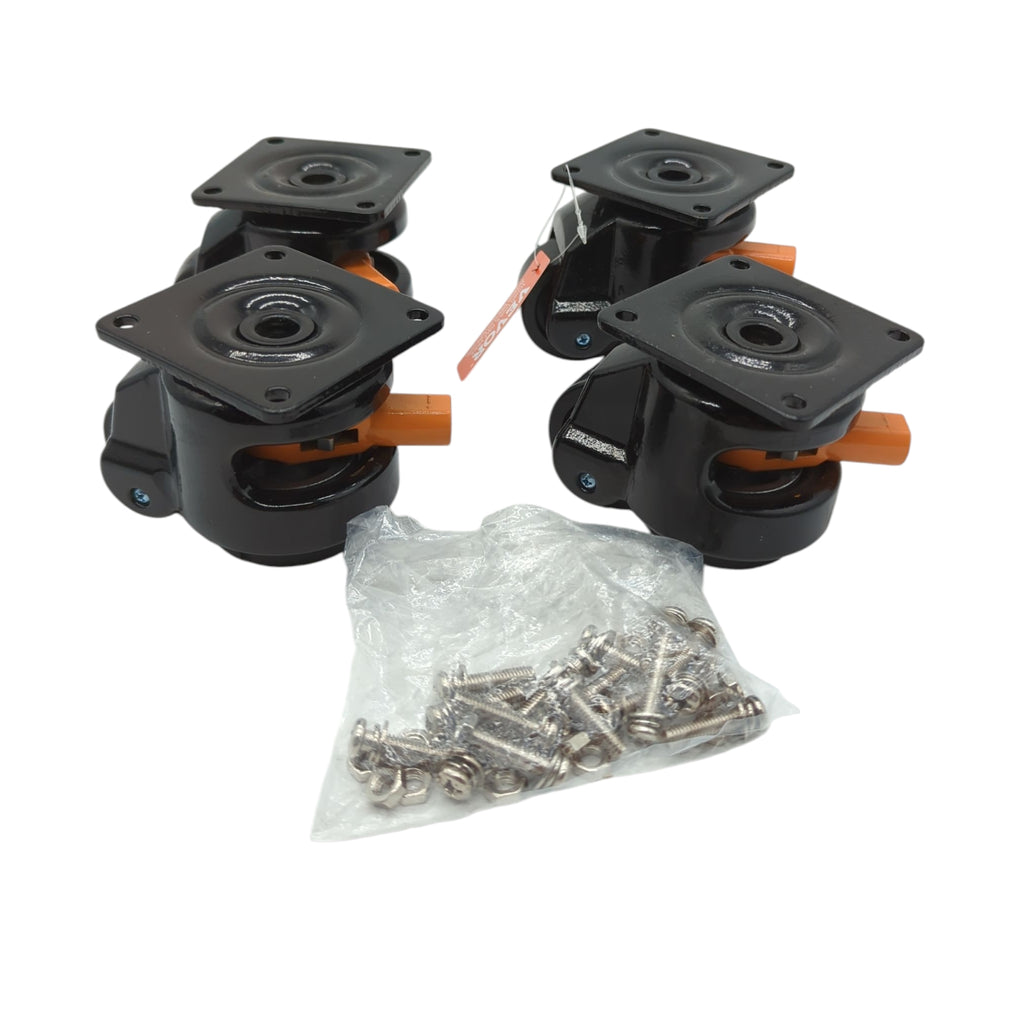 VEVOR Set mit 4 Möbelrollen 50,8 mm Höhenverstellbare Transportrollen