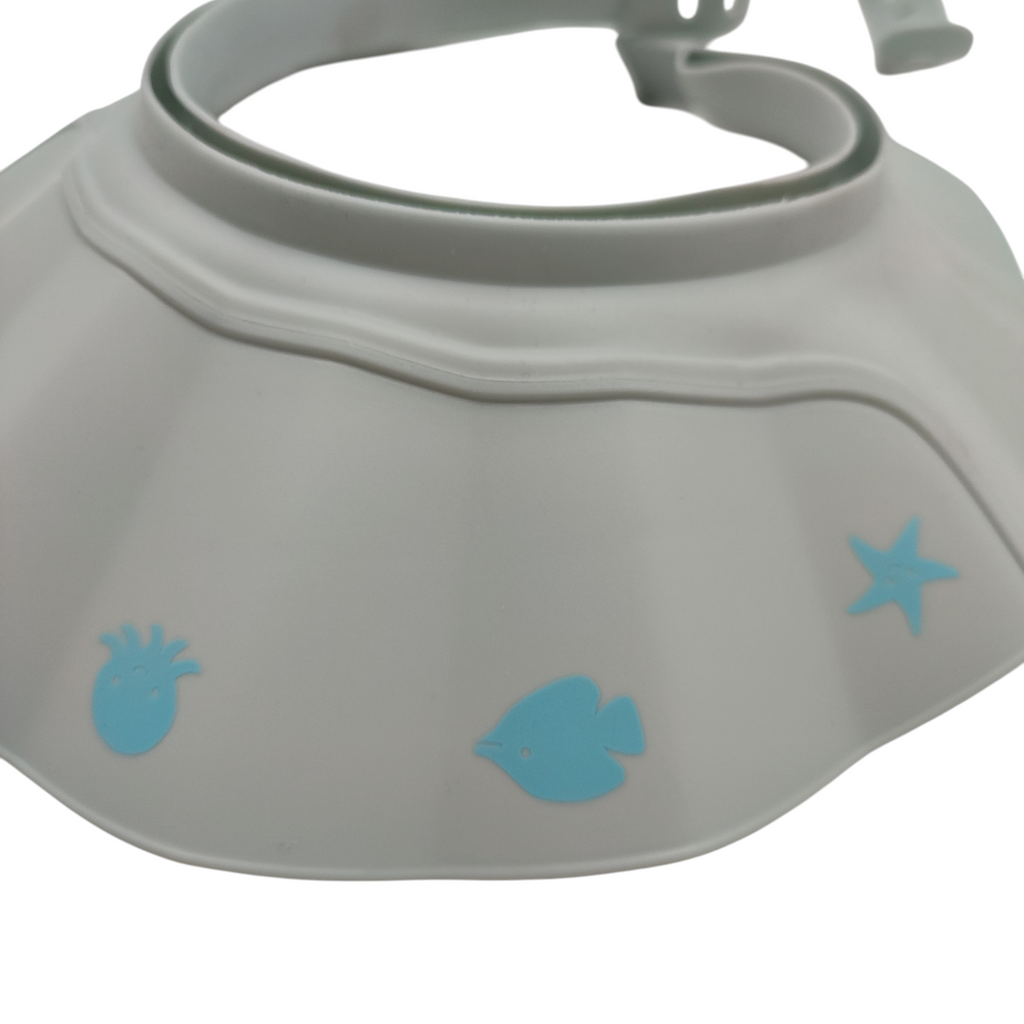 CUSCHCO Duschhaube Kinder Blau wasserdicht Haarwaschhilfe