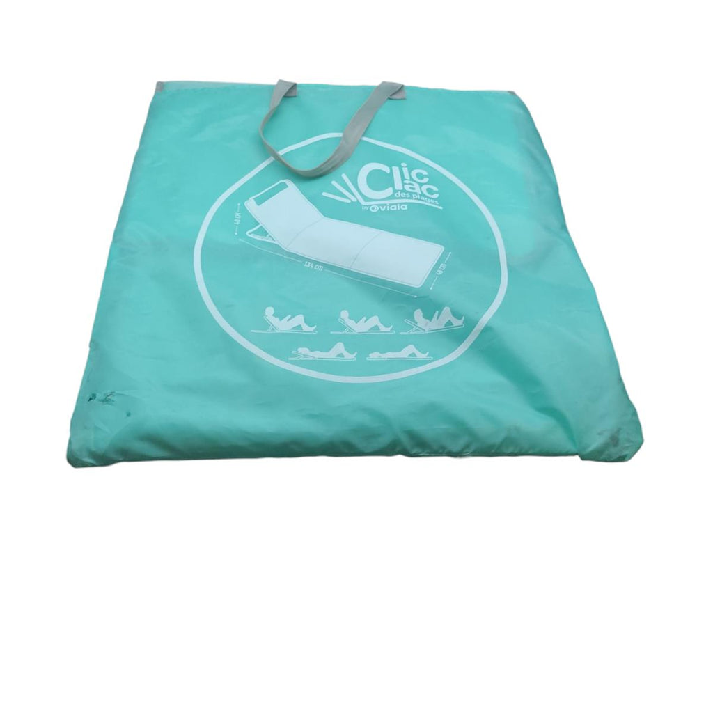 Innov'axe Clic Clac Strandstuhl Klappstuhl Blau 134x48x40 cm