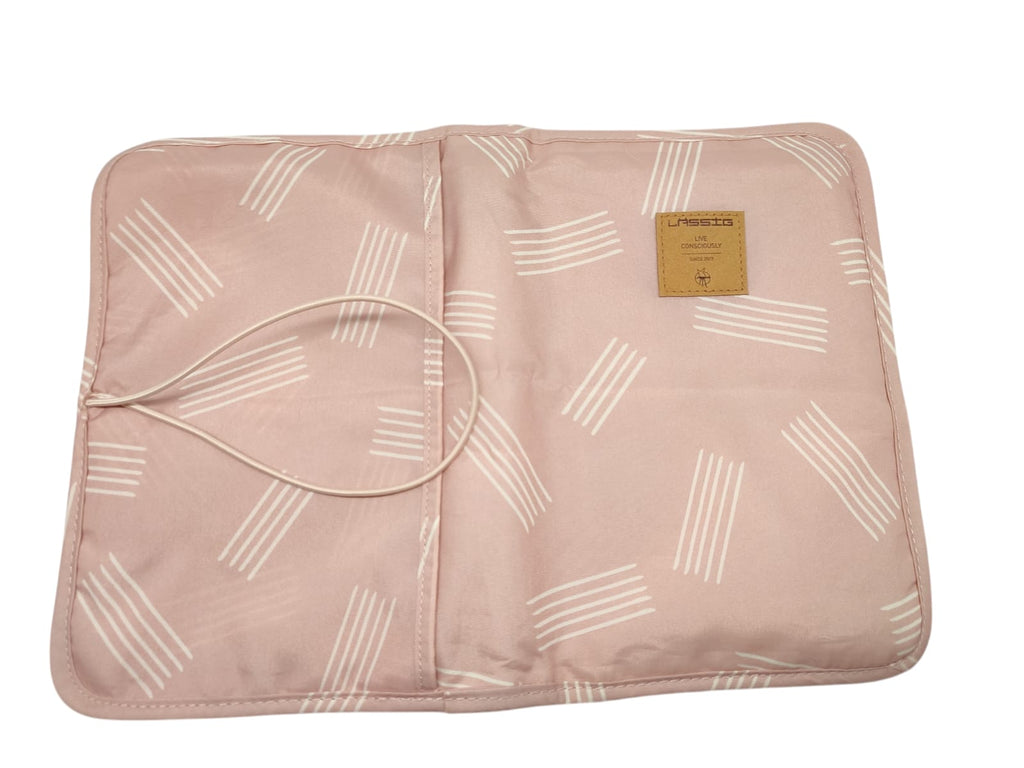 LÄSSIG Diaper Bag Baby Bag with Changing Pad for On-the-Go Pink