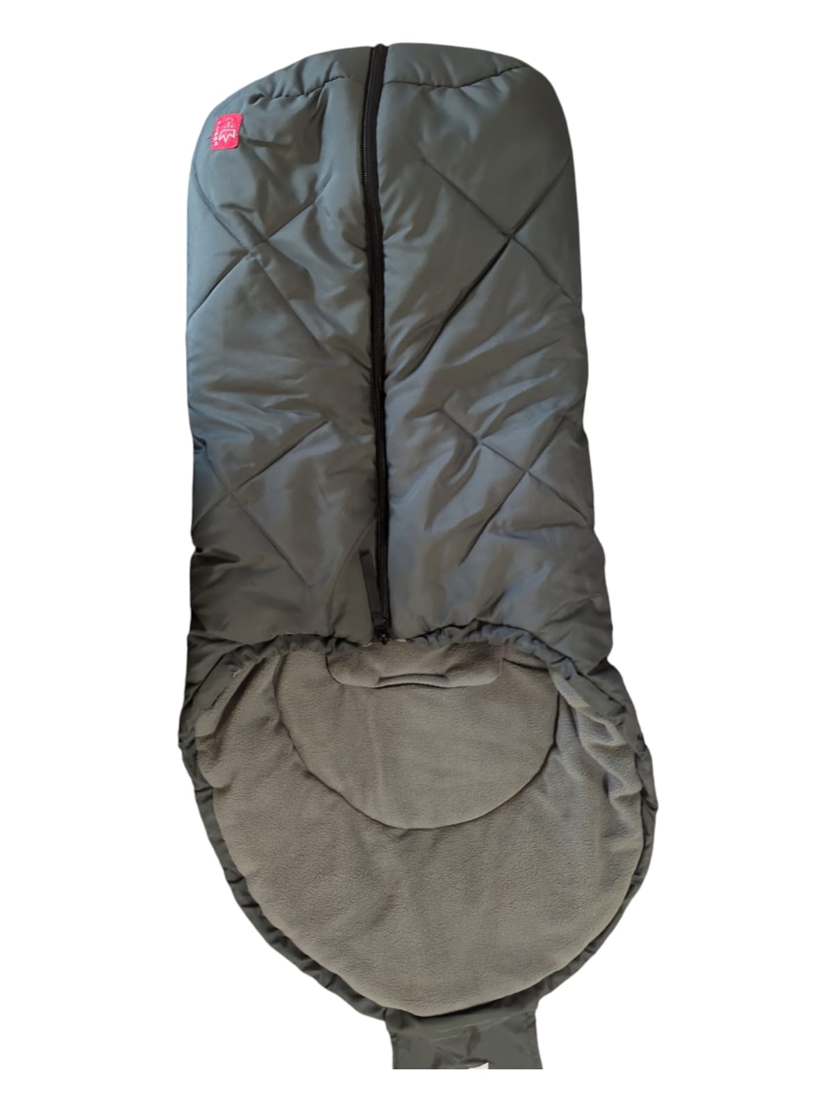 Kaiser Kuschelsäckchen Fleece Babysack anthrazit hellgrau großzügige Schlitzführung 80x40 cm