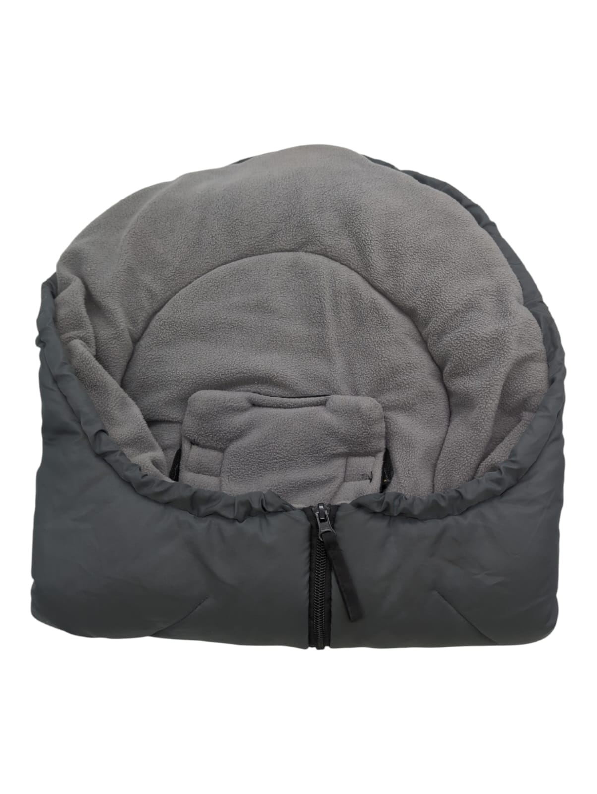 Kaiser Kuschelsäckchen Fleece Babysack anthrazit hellgrau großzügige Schlitzführung 80x40 cm