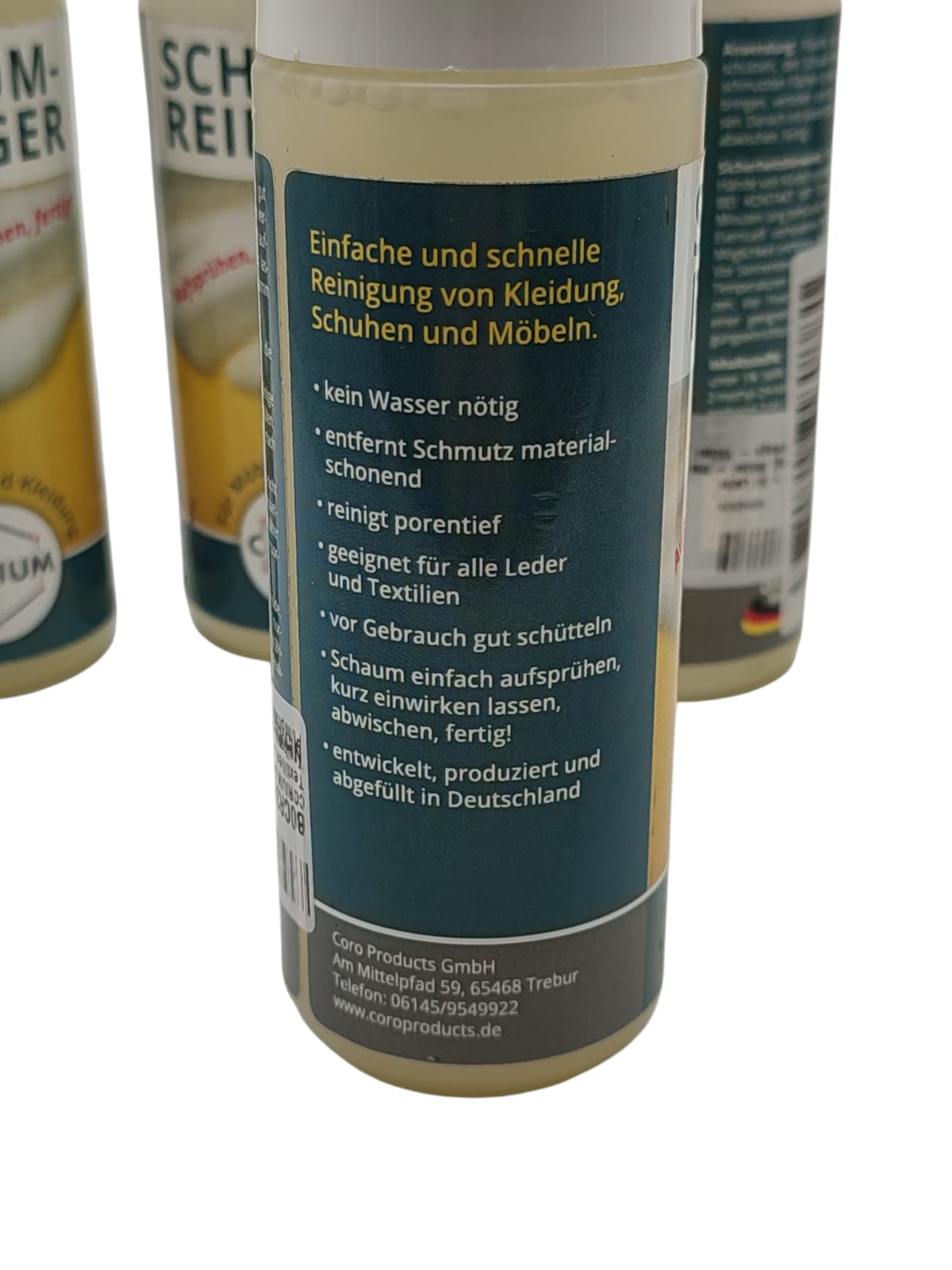 CORIUM Foam Cleaner Leather Textiles Shoes Furniture 150 ml