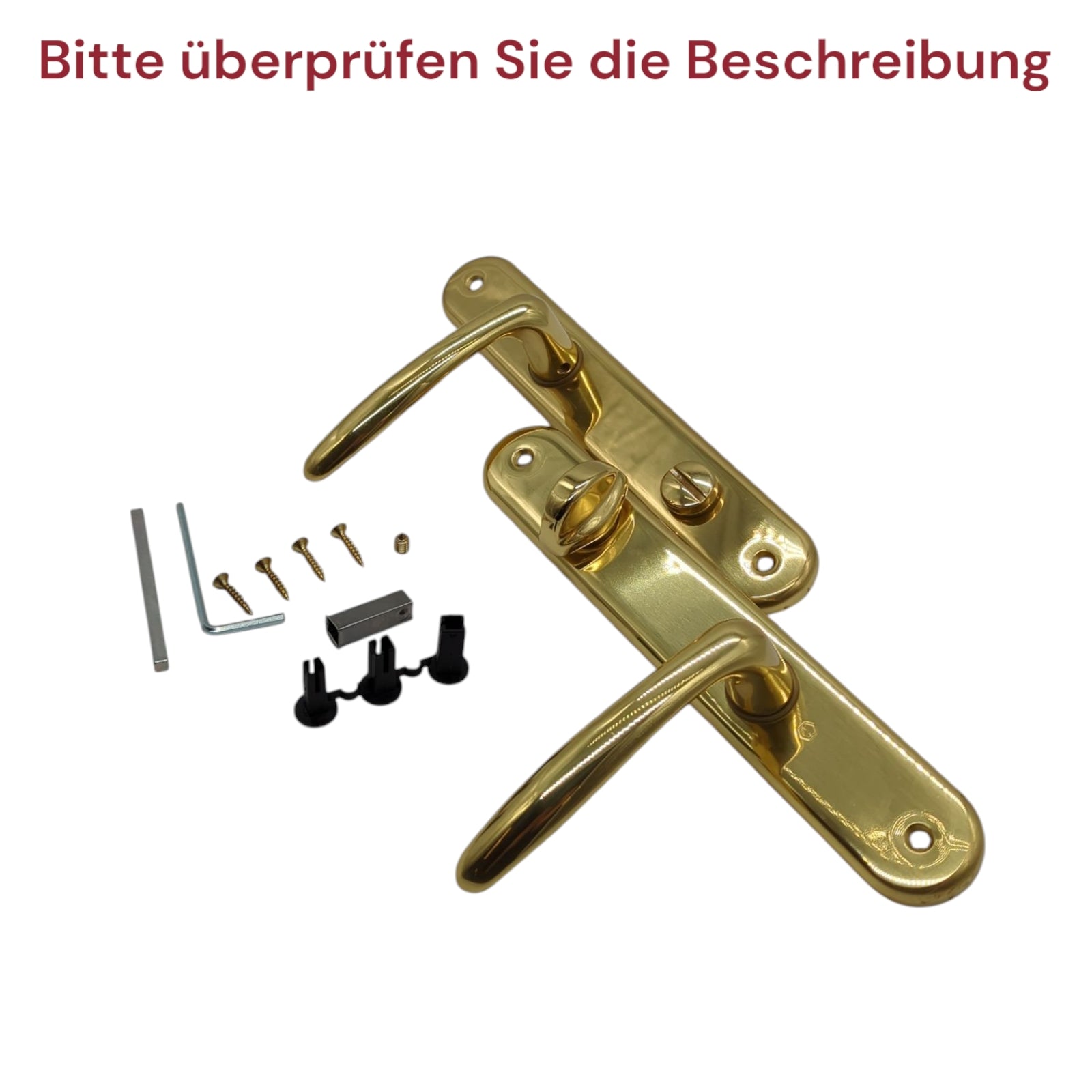 HOPPE ROISSY WC-Türgarnitur auf Schild Drückerset 90 mm Rechts Messing