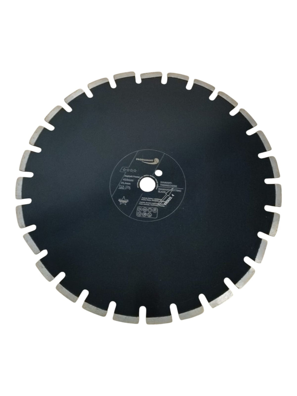 PRODIAMANT 450 mm x 25,4 mm Diamantschleifscheibe für Straßen Asphalt Estrich Leichtbeton