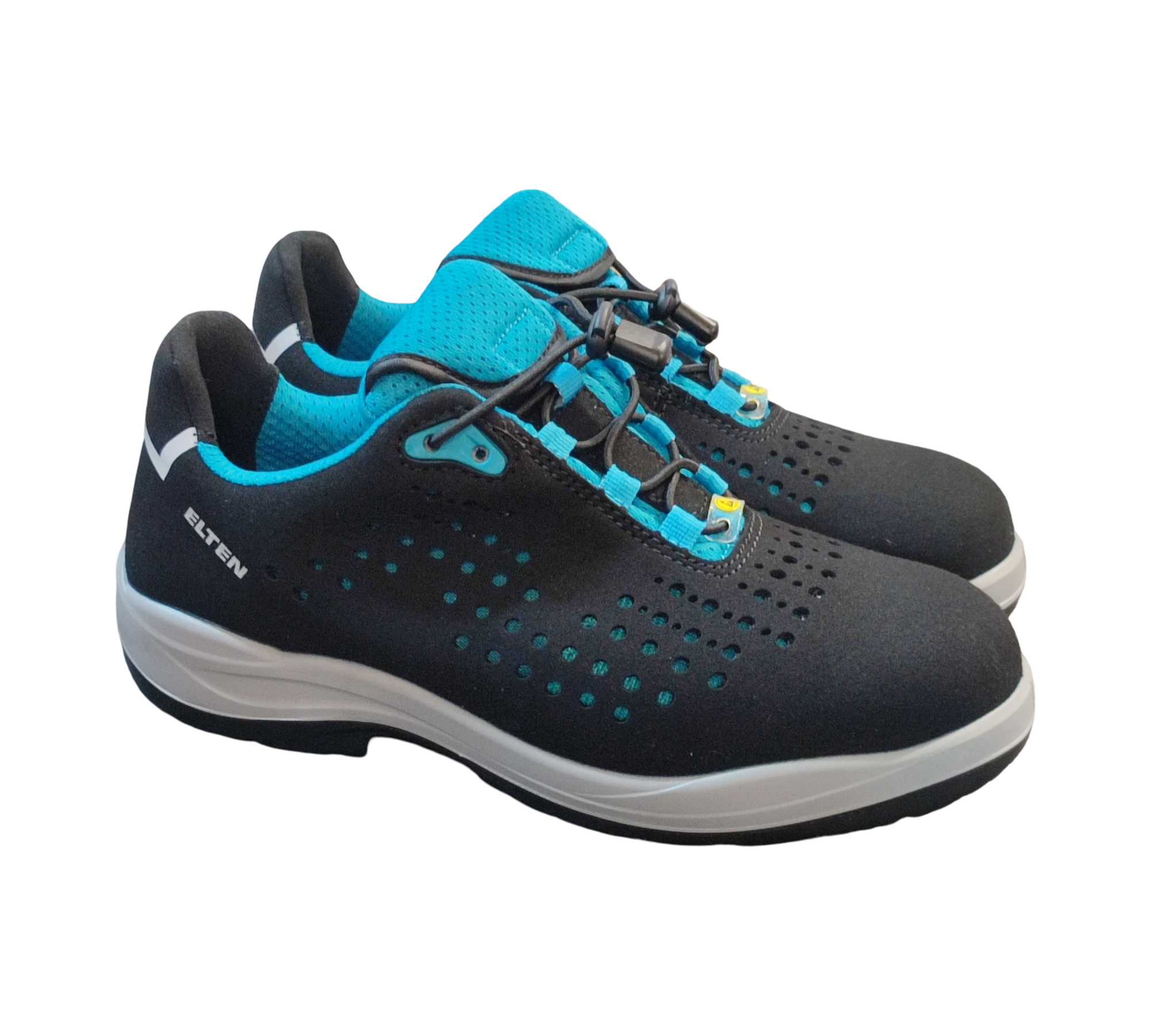 ELTEN IMPULSE Lady aqua Sicherheitshalbschuhe ESD S1P Schwarz/Türkis Gr. 39