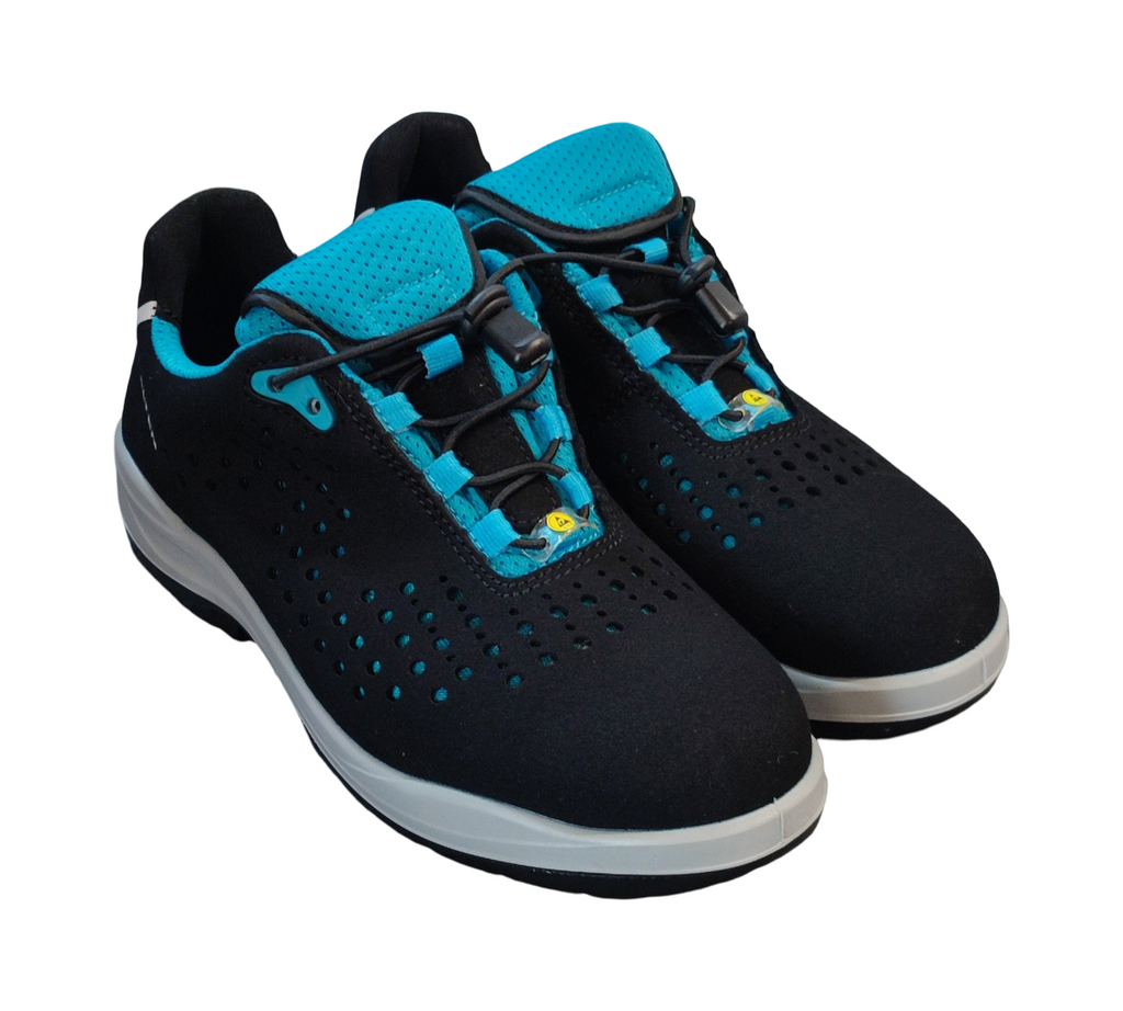 ELTEN IMPULSE Lady aqua Sicherheitshalbschuhe ESD S1P Schwarz/Türkis Gr. 39