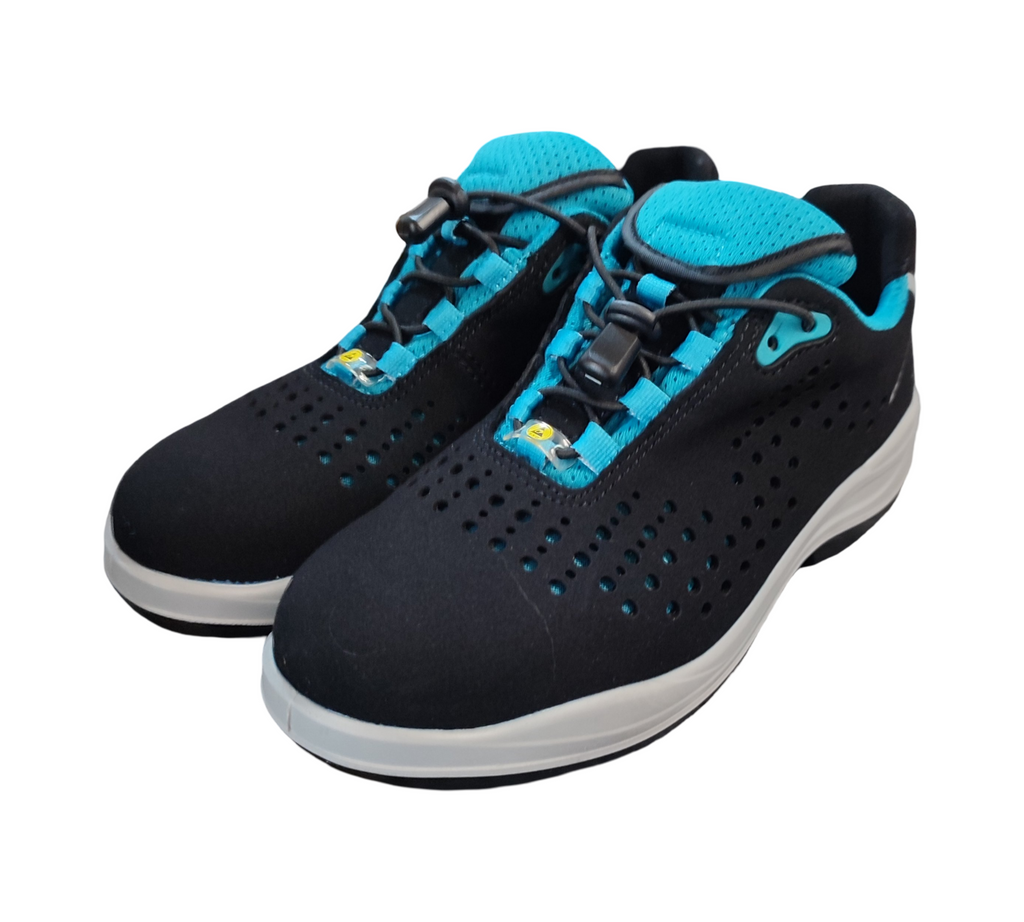 ELTEN IMPULSE Lady aqua Sicherheitshalbschuhe ESD S1P Schwarz/Türkis Gr. 39