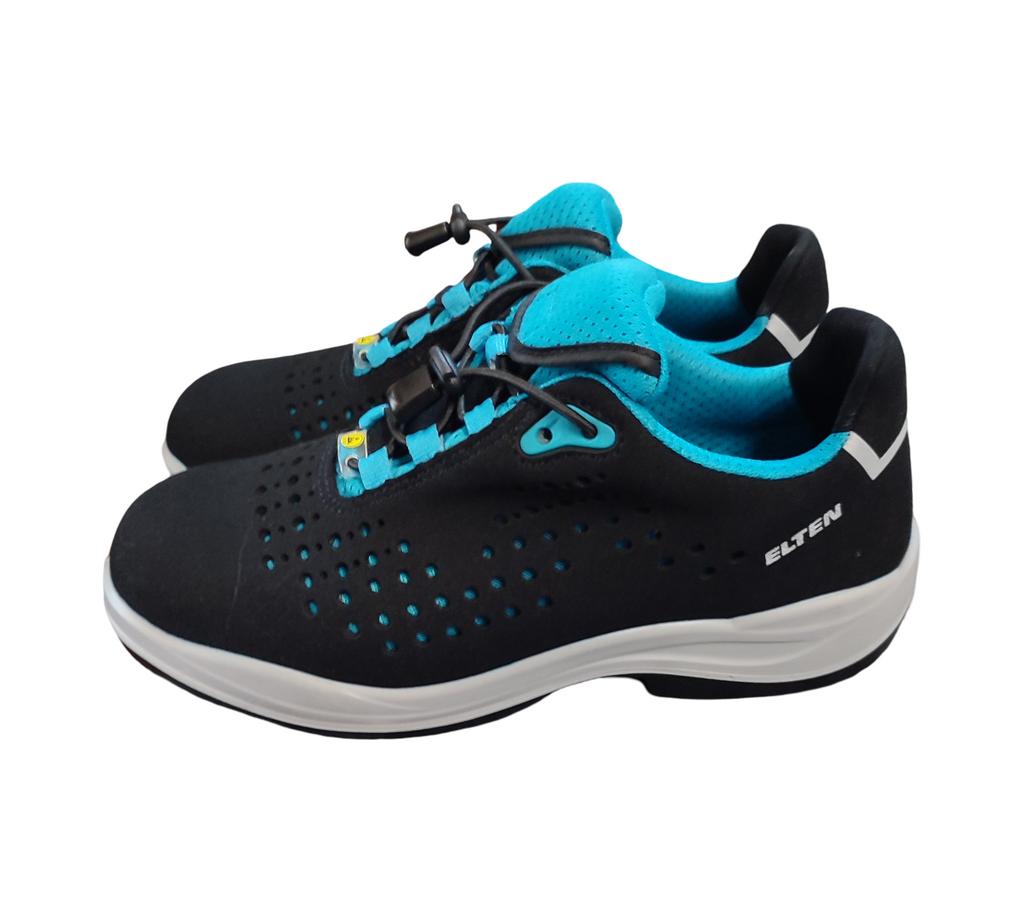 ELTEN IMPULSE Lady aqua Sicherheitshalbschuhe ESD S1P Schwarz/Türkis Gr. 39