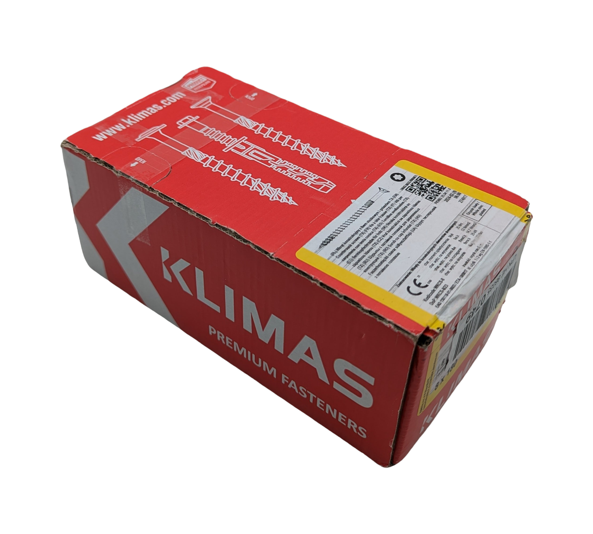 KLIMAS Holzschrauben Torx Set Senkkopf Universalschrauben Weiß Zink