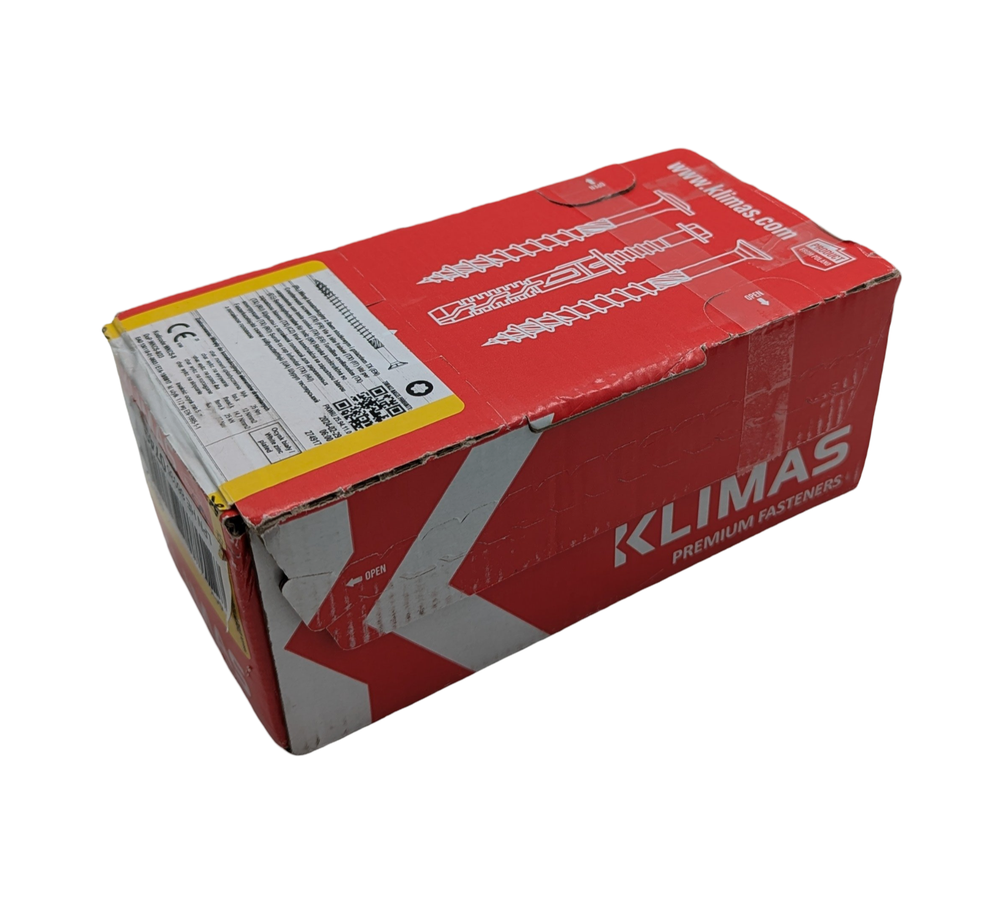 KLIMAS Holzschrauben Torx Set Senkkopf Universalschrauben Weiß Zink