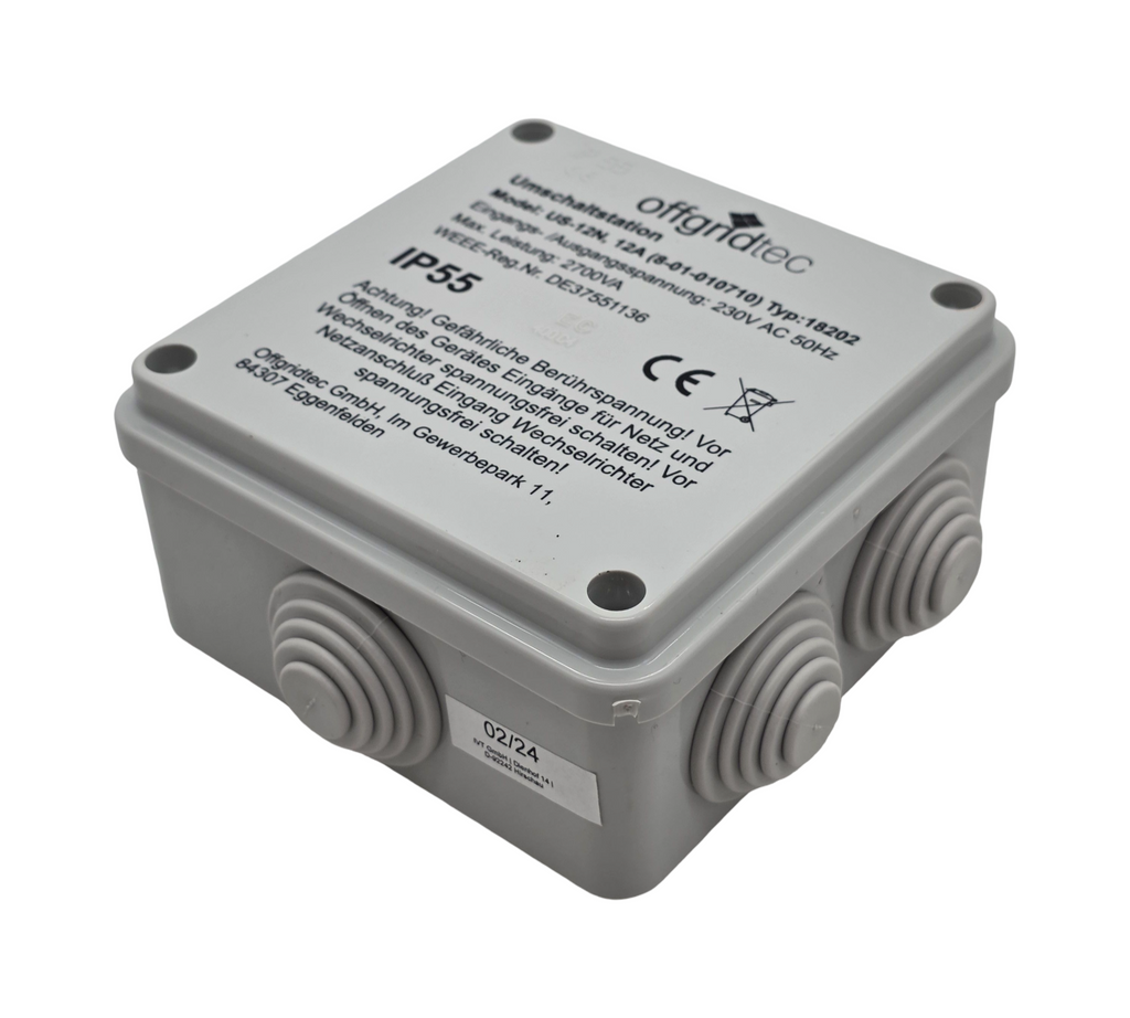 Offgridtec US230/12 Umschaltstation Netzvorrang USV 12A 2700W 230VAC