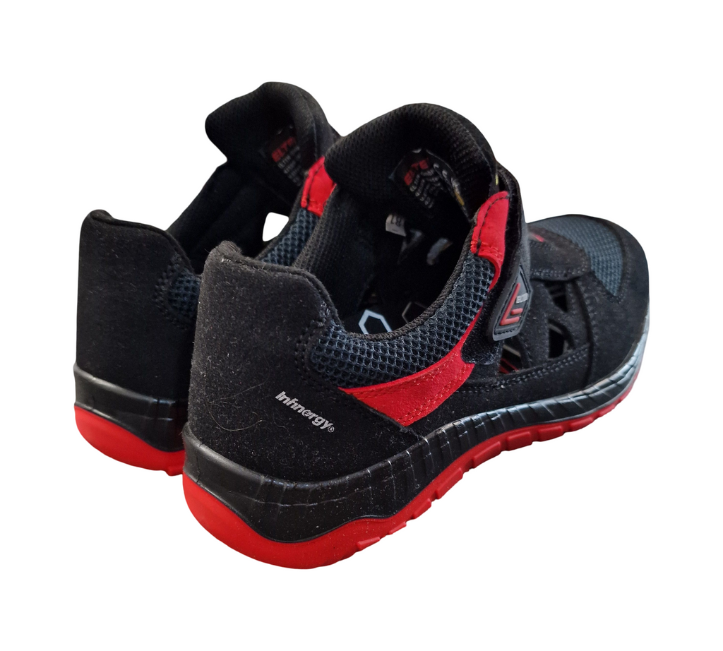 ELTEN Lonny red Easy Sicherheitsschuhe ESD S1PS Stahlkappe Gr. 43 Schwarz-Rot