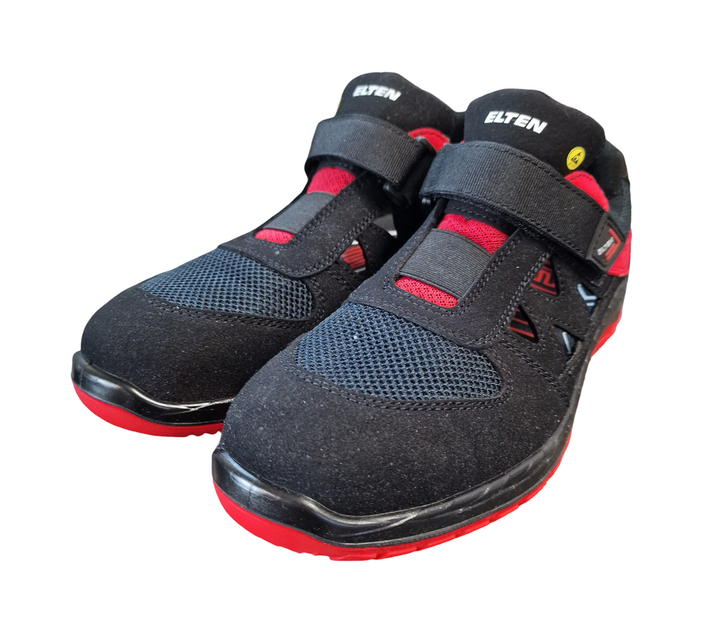 ELTEN Lonny red Easy Sicherheitsschuhe ESD S1PS Stahlkappe Gr. 43 Schwarz-Rot