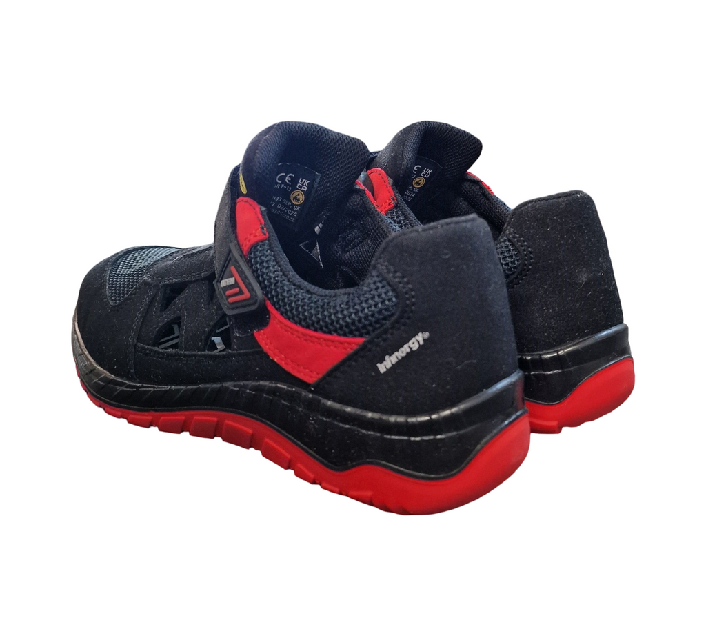 ELTEN Lonny red Easy Sicherheitsschuhe ESD S1PS Stahlkappe Gr. 43 Schwarz-Rot
