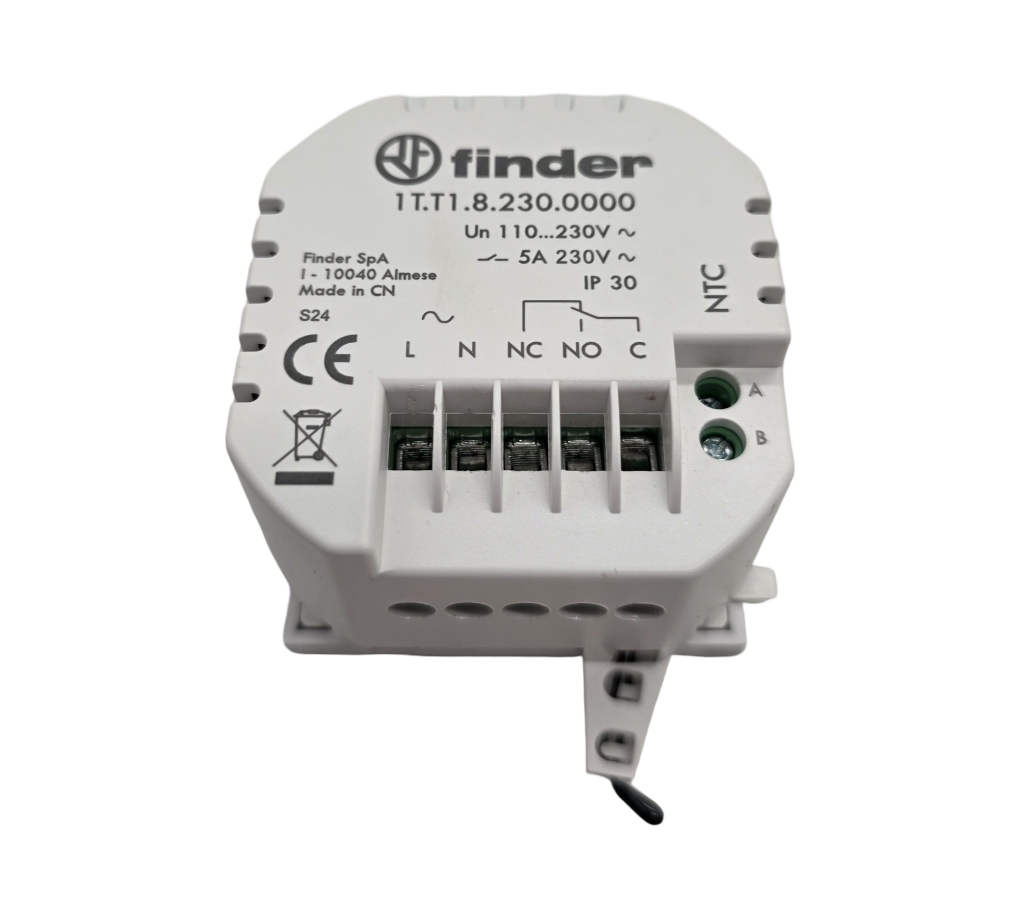 Finder 1T4190030000PAS Raumthermostat Wandmontage Wechsler 5A Weiß